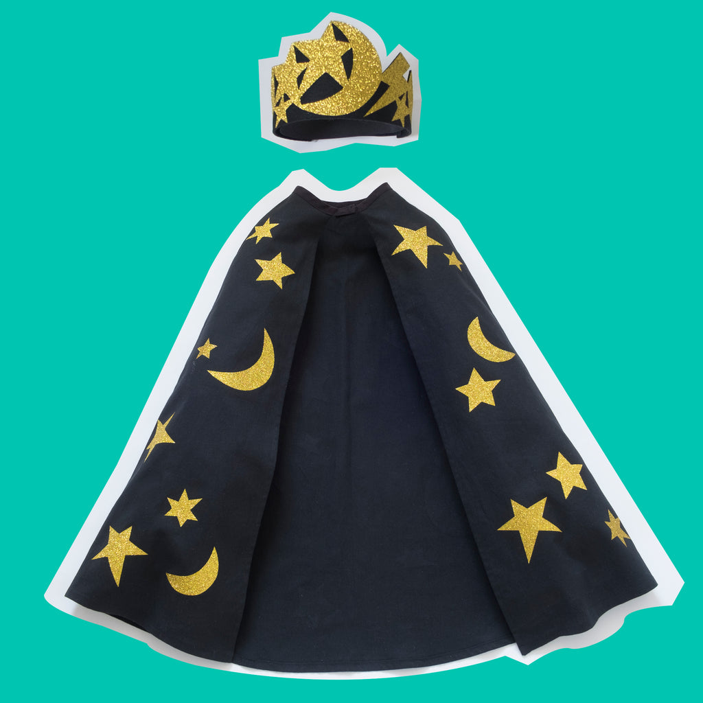 cosmic cape and crown set