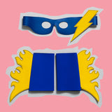 Thor SUPERHERO mask + cuff set - Thunder & lightening design