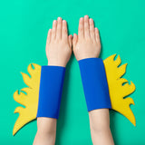 superhero FLAME cuffs (blue)