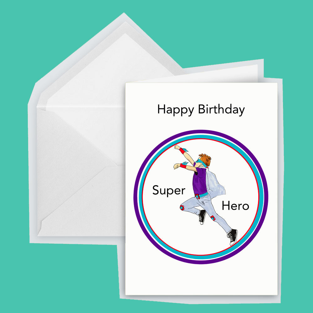 birthday card superhero