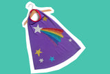 Personalised Rainbow shooting star STELLA cape